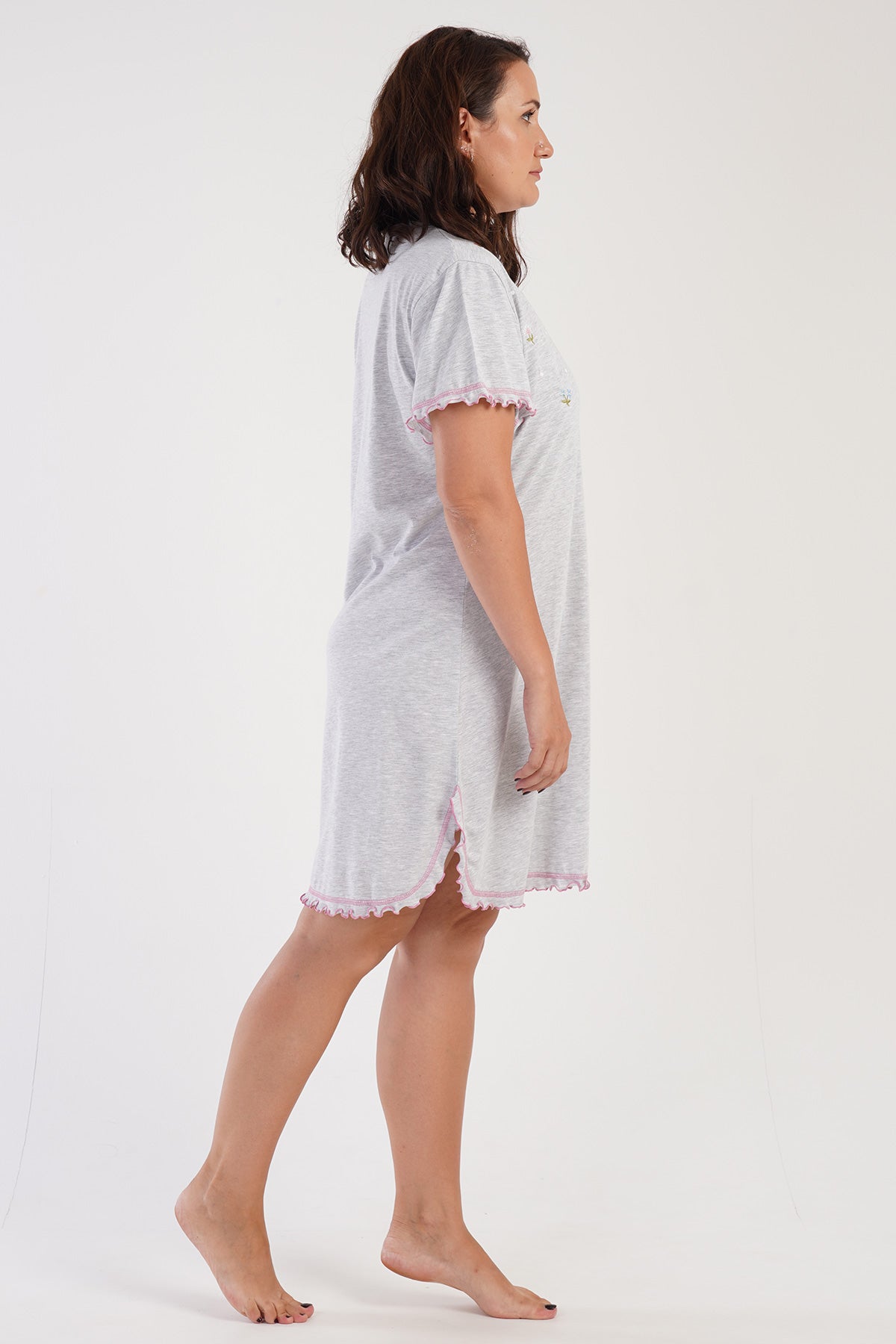 KADIN P.SUPREM XXL PATLI KISA KOL ETEGI OVAL BIBILALI TUNIK