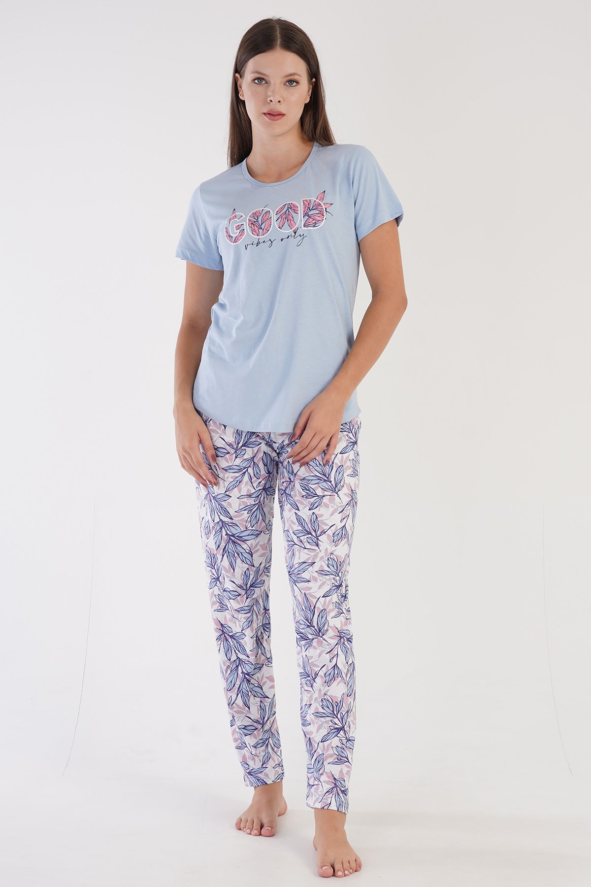 KADIN P.SUPREM O YAKA KISA KOL ETEGI OVAL PIJAMA TAKIM