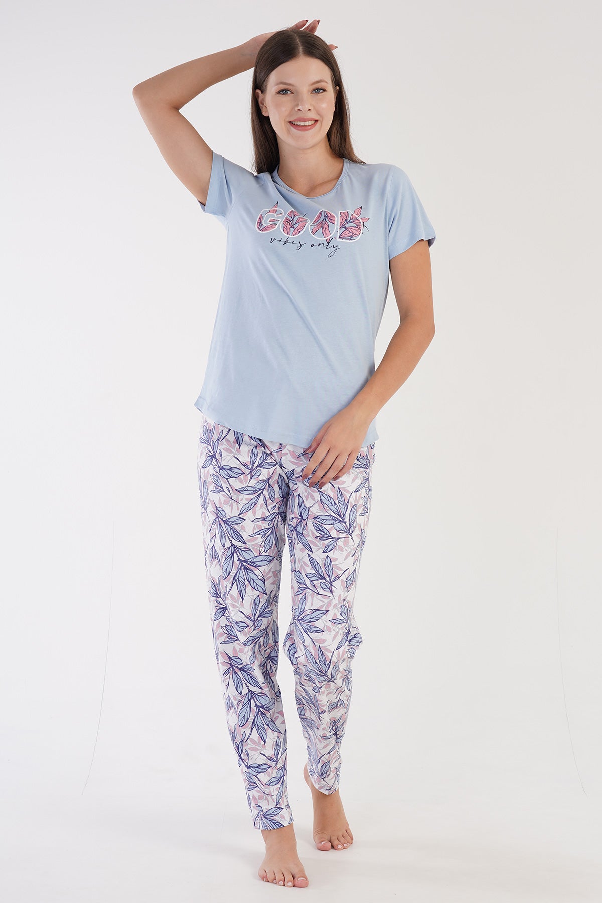 KADIN P.SUPREM O YAKA KISA KOL ETEGI OVAL PIJAMA TAKIM