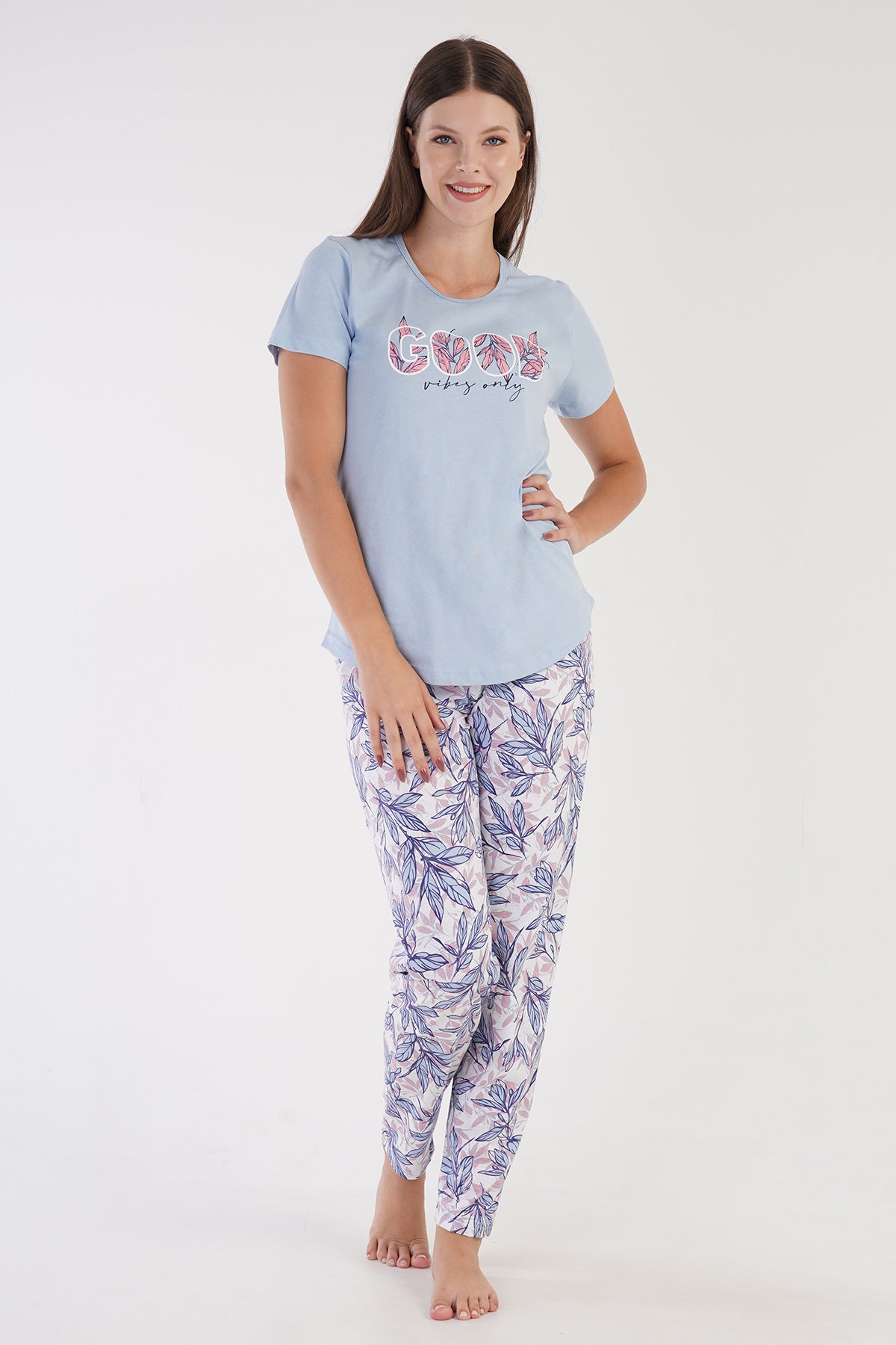 KADIN P.SUPREM O YAKA KISA KOL ETEGI OVAL PIJAMA TAKIM