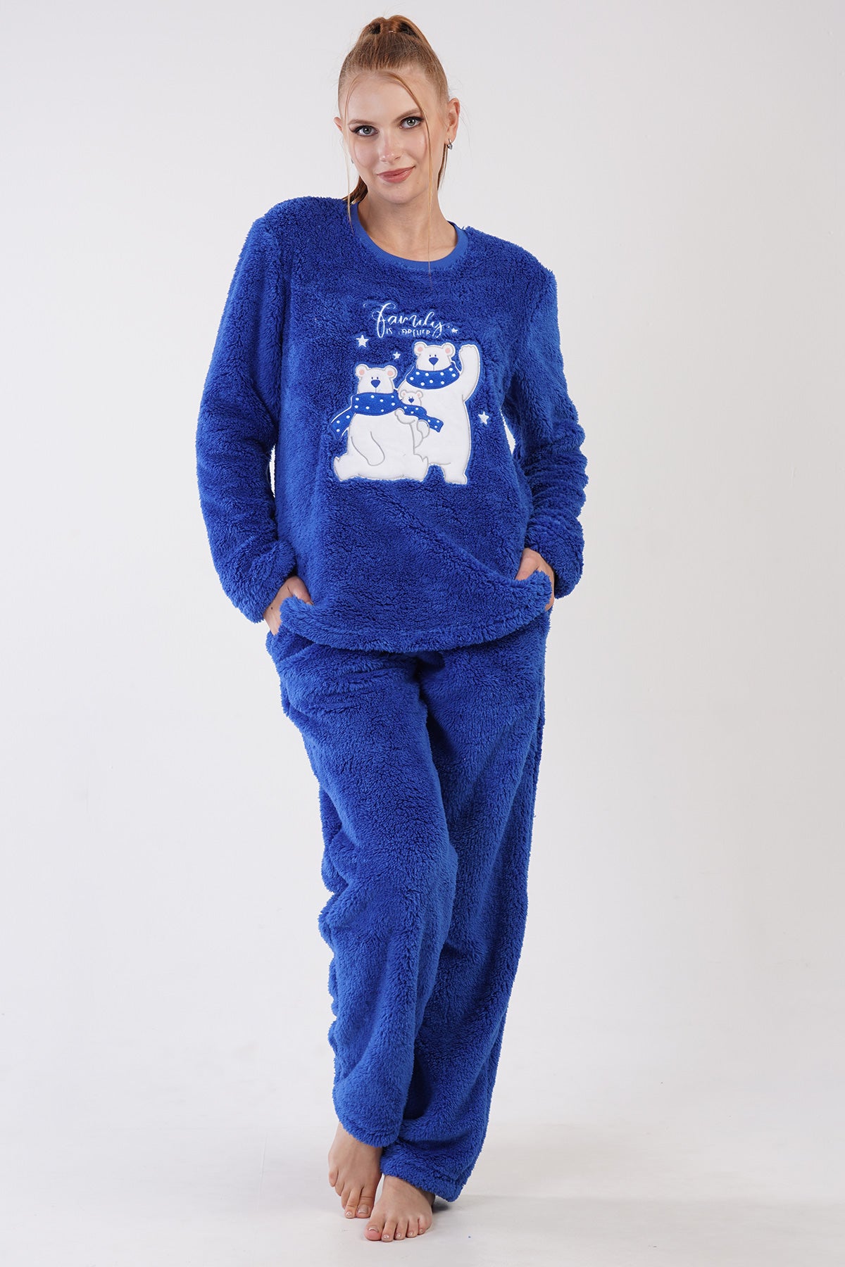 Woman Barly Welsoft O Neck Pyjama Set