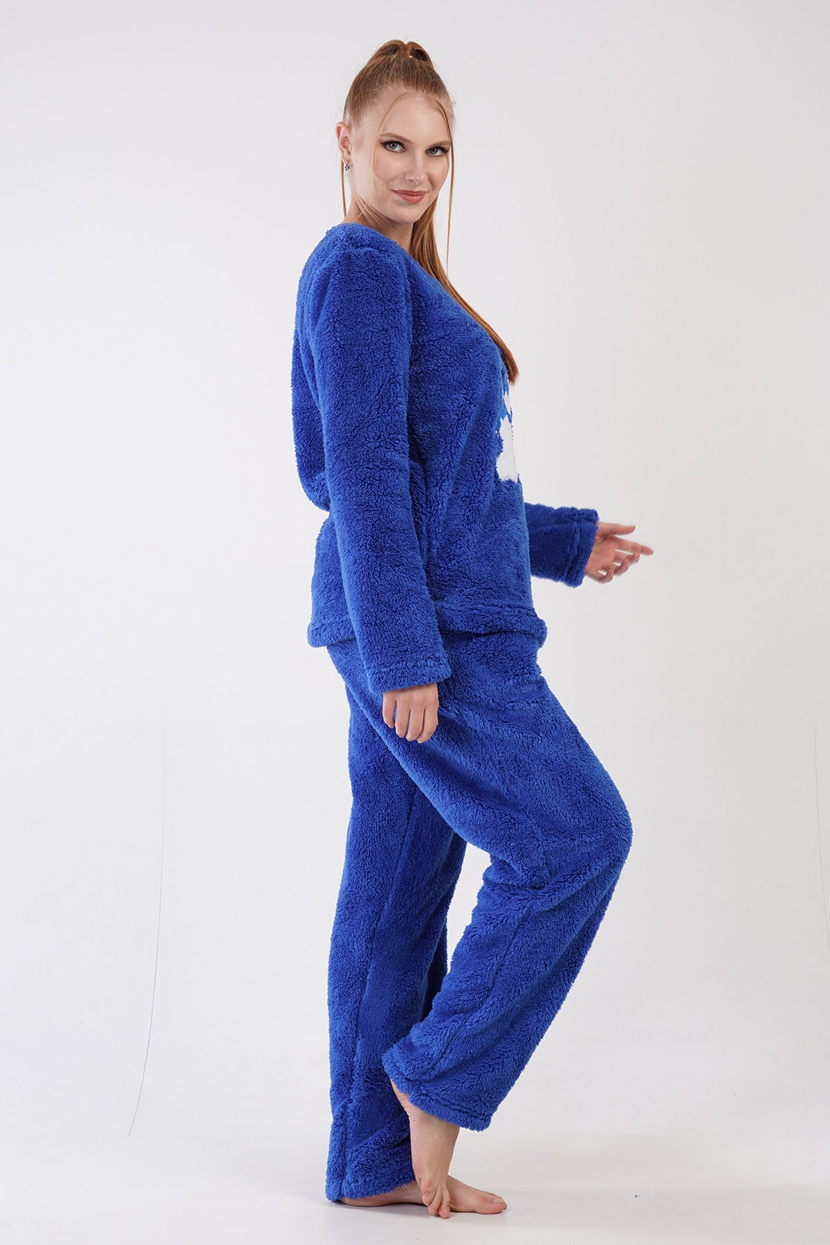 Woman Barly Welsoft O Neck Pyjama Set