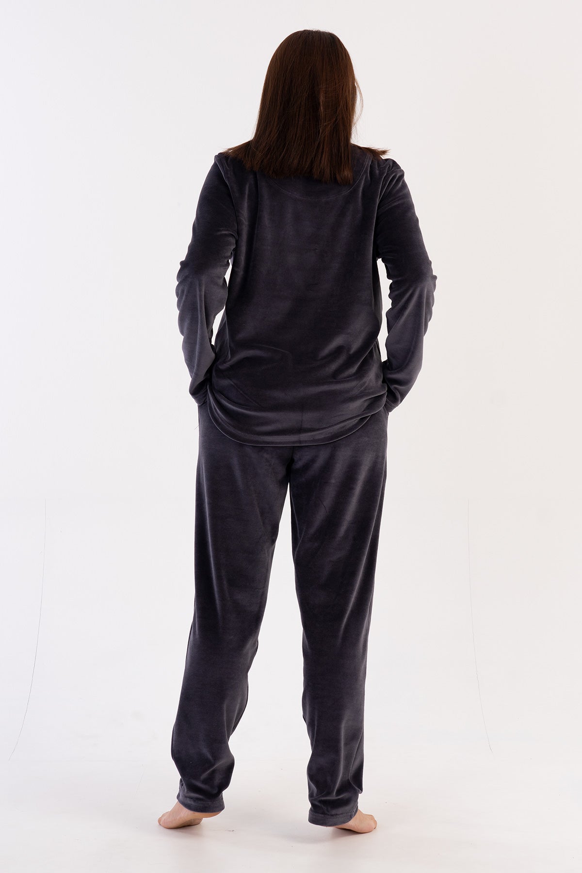 Woman Big Size Vena Velvet Pyjama Set