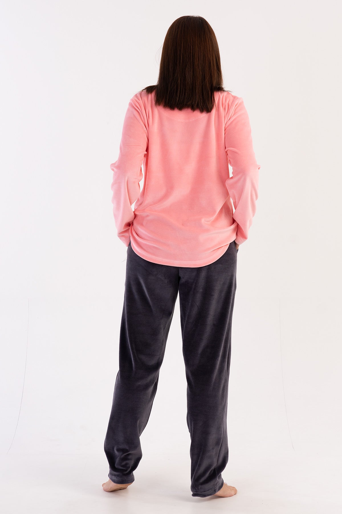 Woman Big Size Vena Velvet Pyjama Set