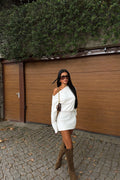 Beyaz Basic Mini Elbise