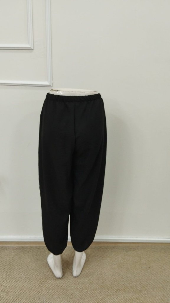 Kadın Beli Lastikli Bağcıklı Düğme Detaylı Pantolon , 34632
