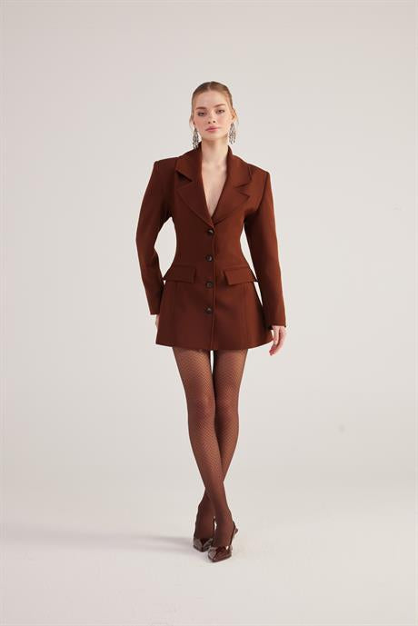 Deja Blazer Ceket Kahve Kahve L