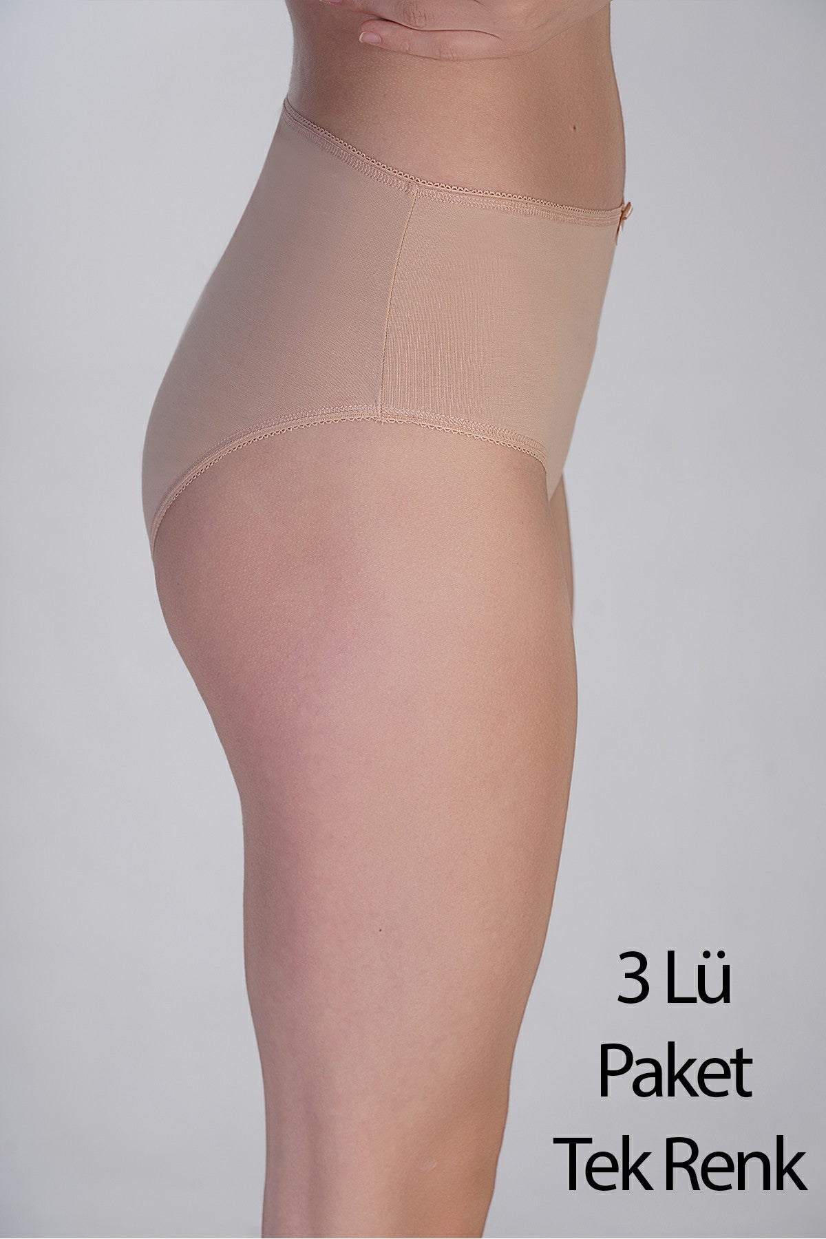 Kadın Yarım Bel Bikini Penye 3 lü Külot