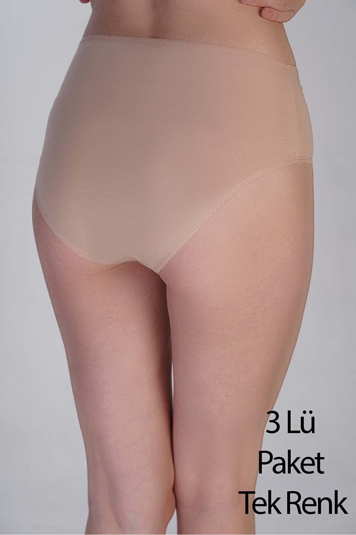 Kadın Yarım Bel Bikini Penye 3 lü Külot