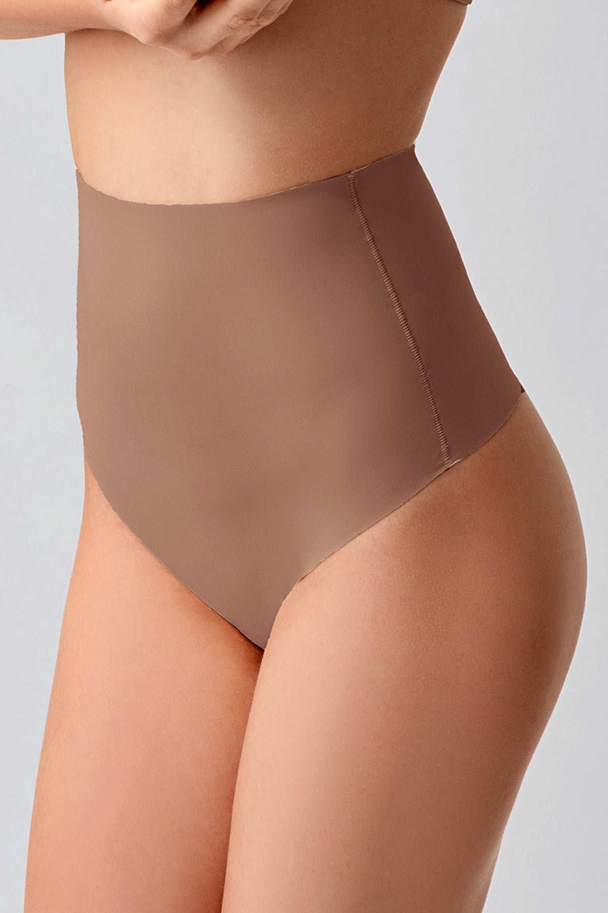 Kadın Yuksek Bel String Lazer Kesim Külot