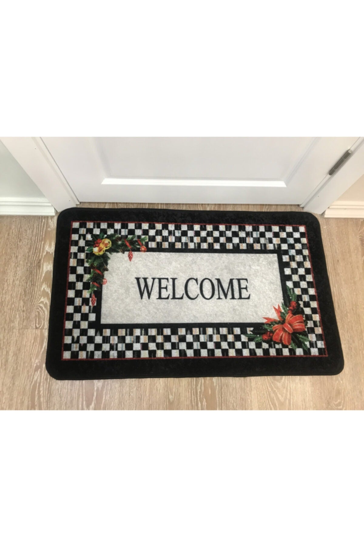Welcome Lateks Taban Su Geçirmez Saçaksız (60x90 Ebat ) Kapıönü Paspası