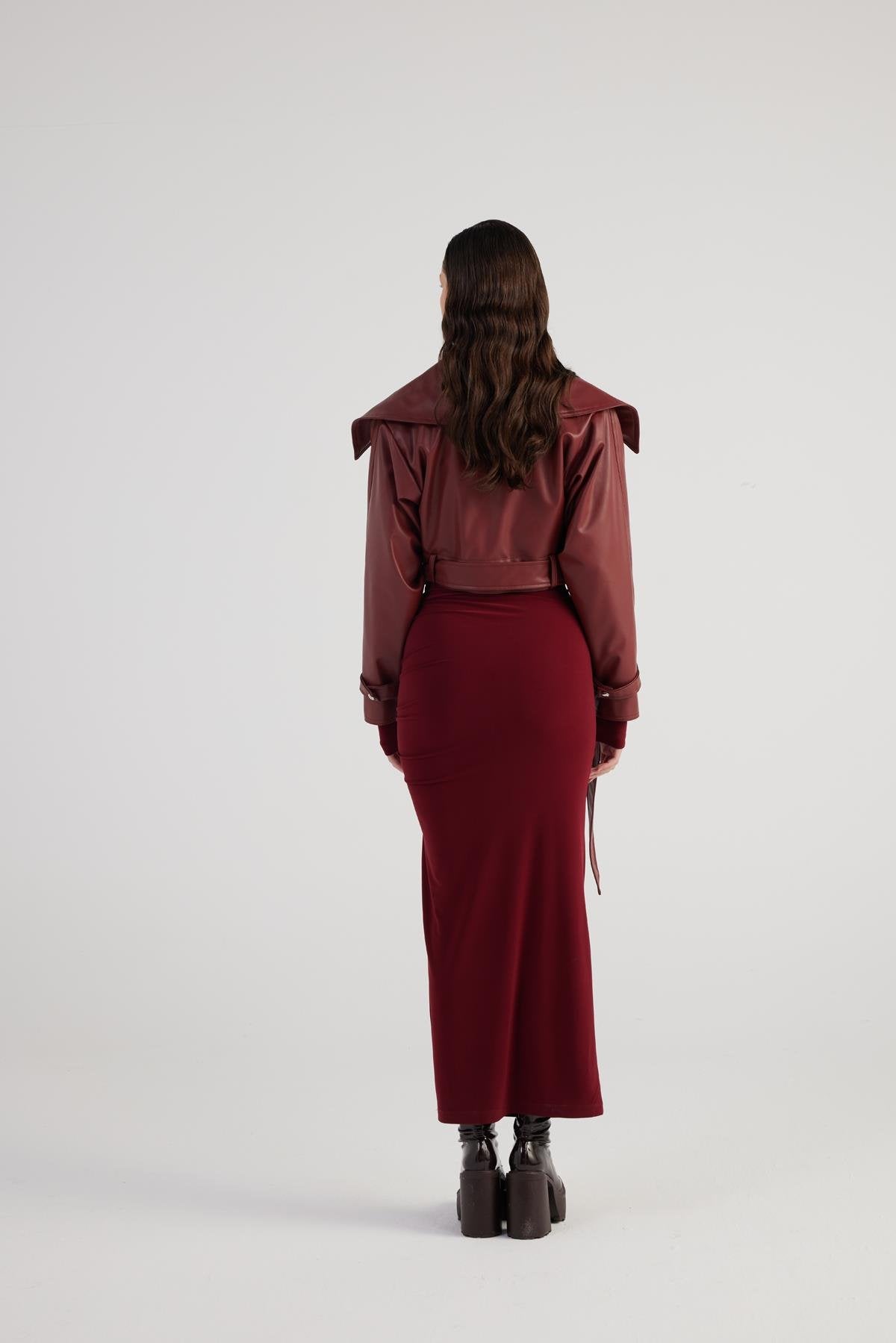 Neeko Deri Ceket Bordo