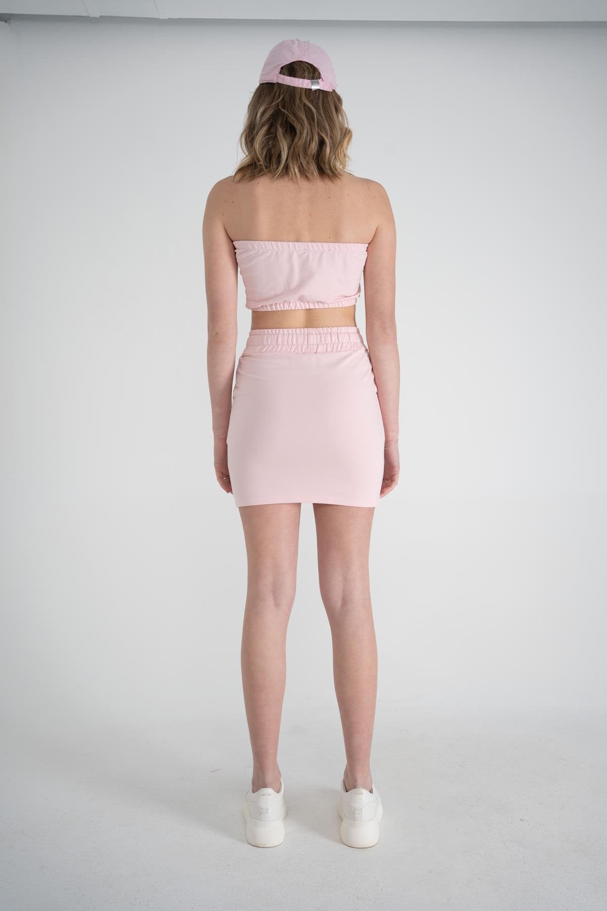 Straplez Crop Toa Büstiyer Pembe