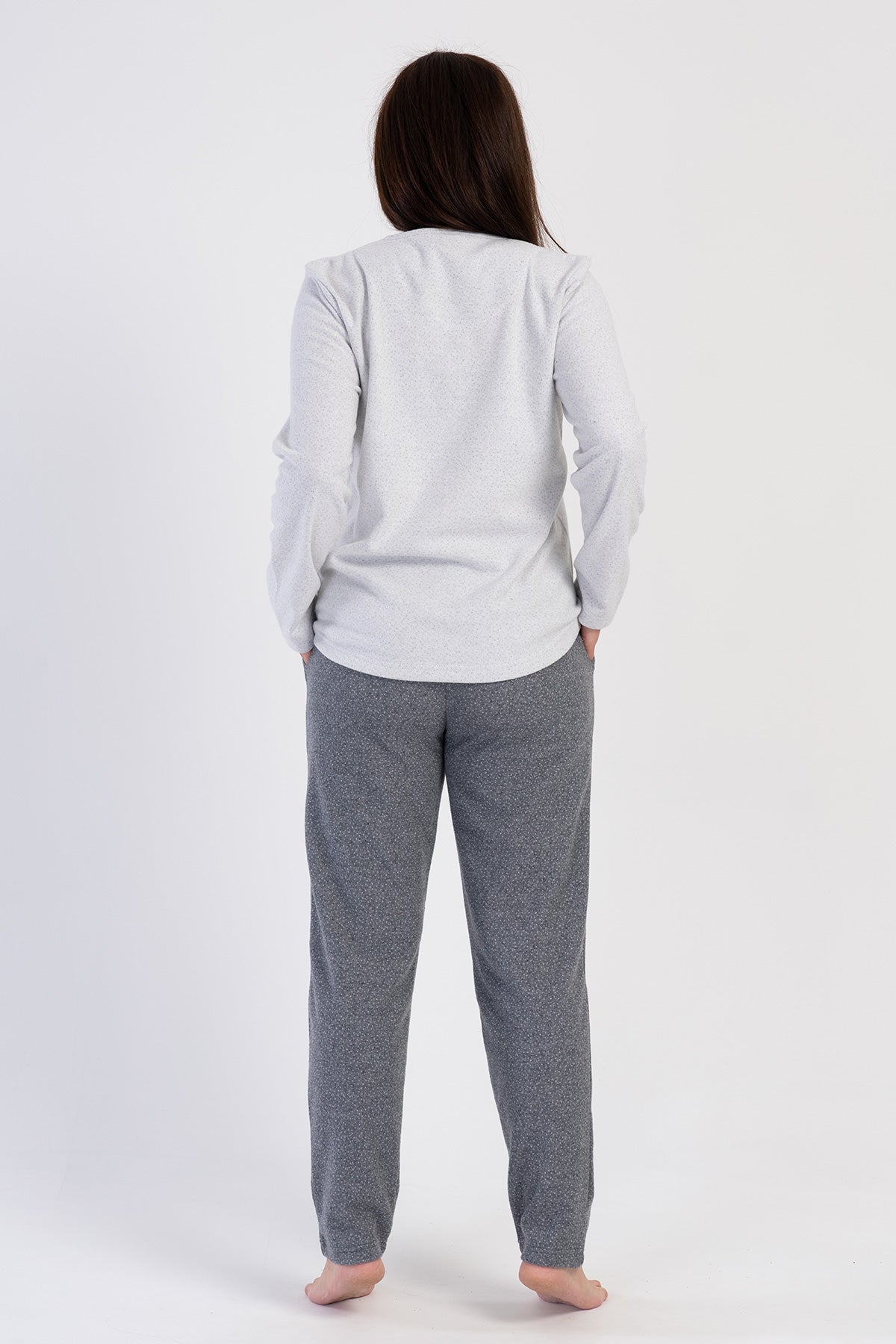 Woman Mathe Jacquard Big Size Pyjama Set