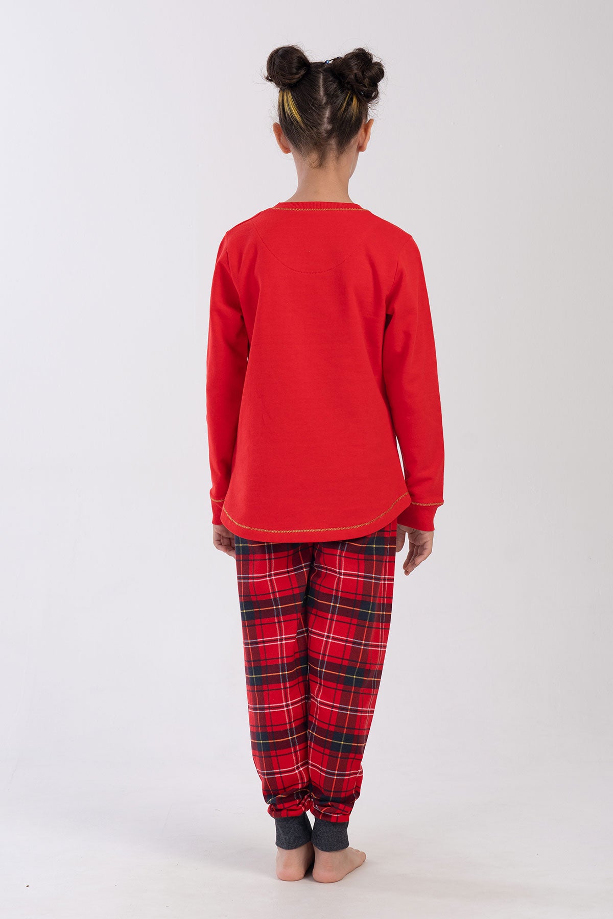 Kids' Girl Two Yarn Christmas Bear Pyjama Set