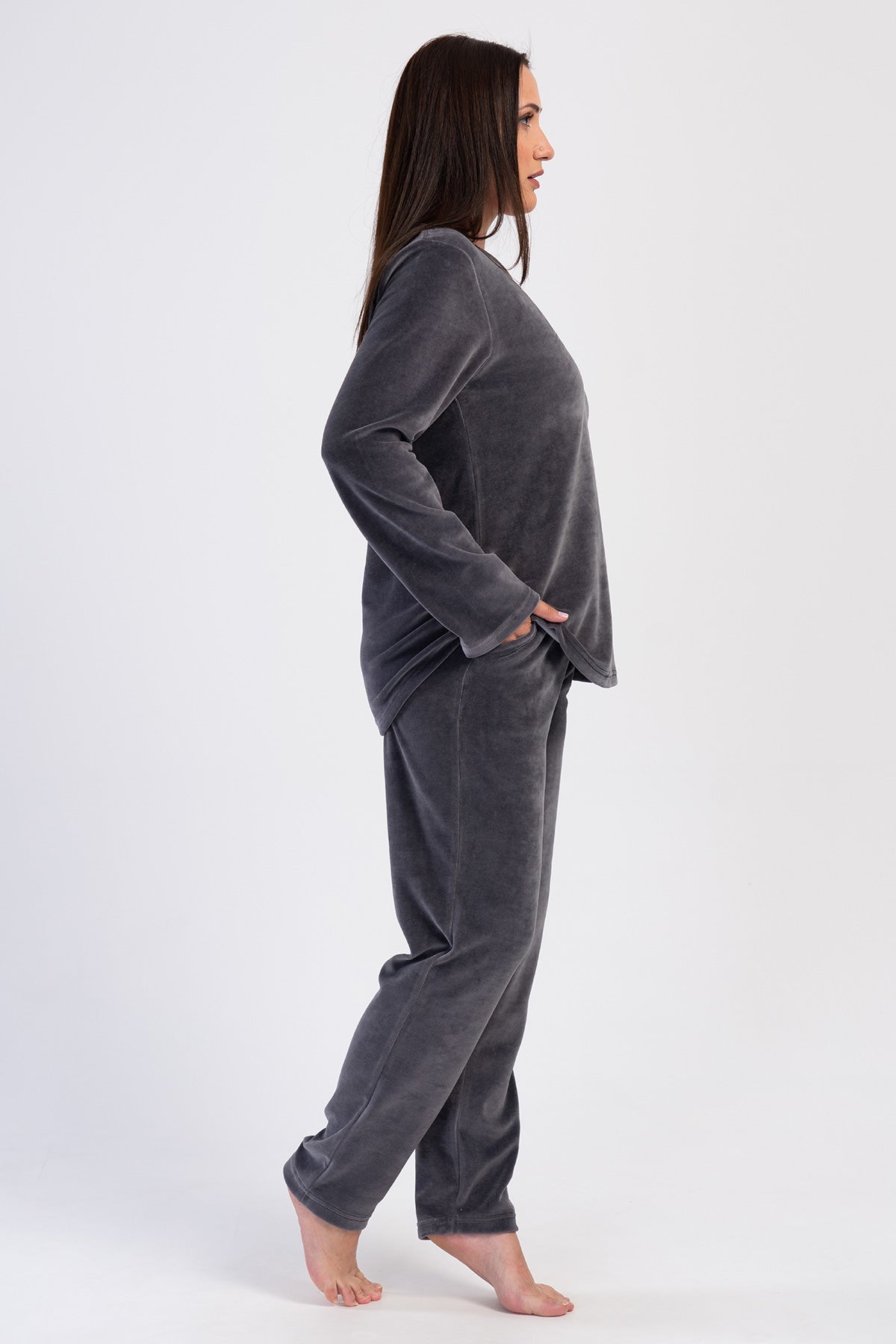 Woman Delly Big Size Velvet Pyjama Set