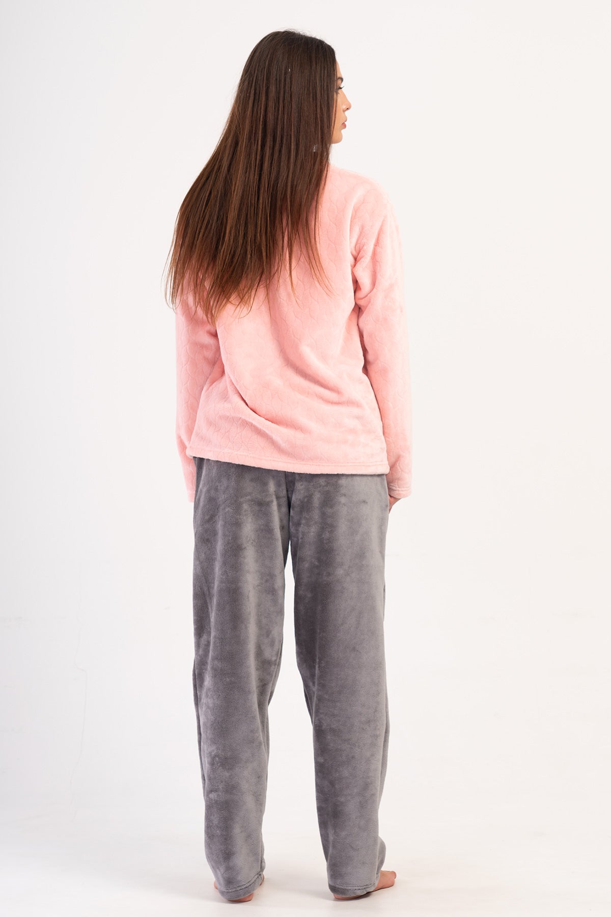 KADIN J.ULTRASOFT V  YAKA UZUN KOL CEPLI PIJAMA TAKIM