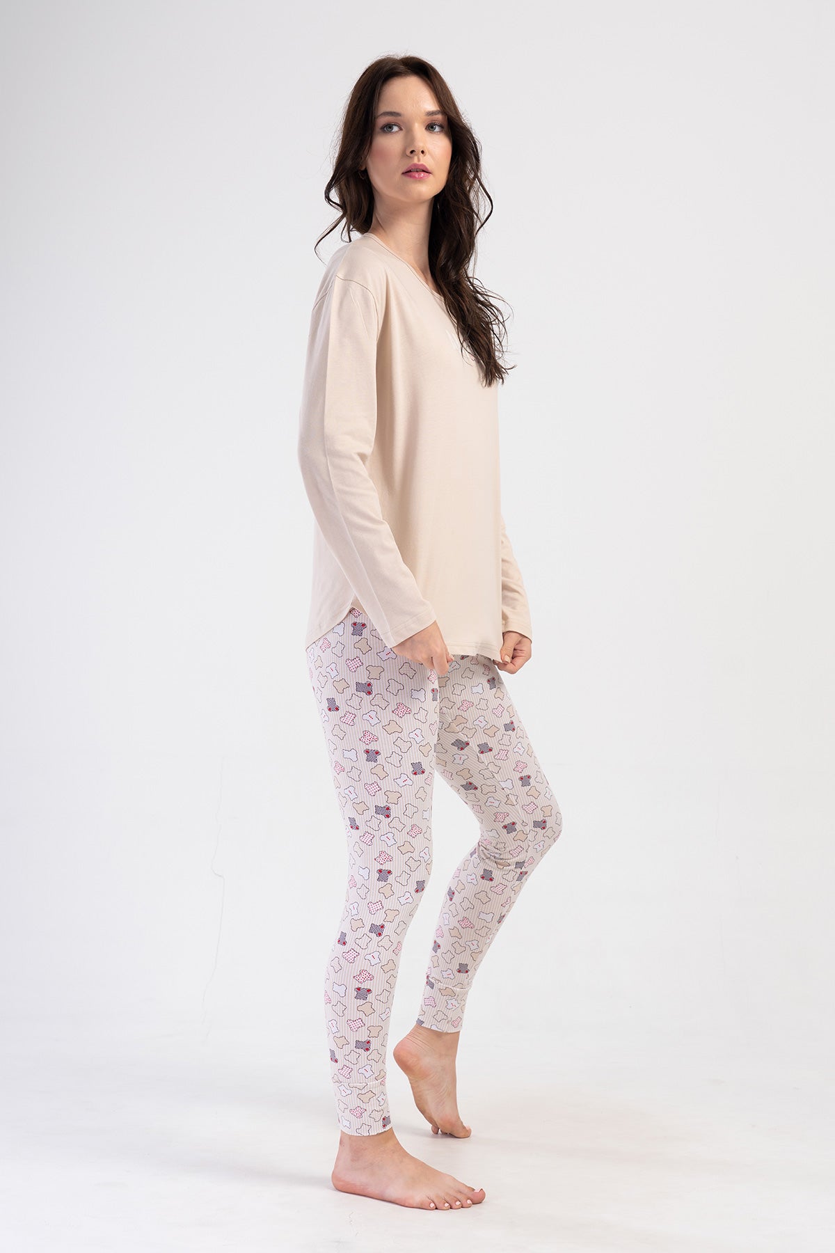 Woman Blood Lycra Tight Pyjama Set
