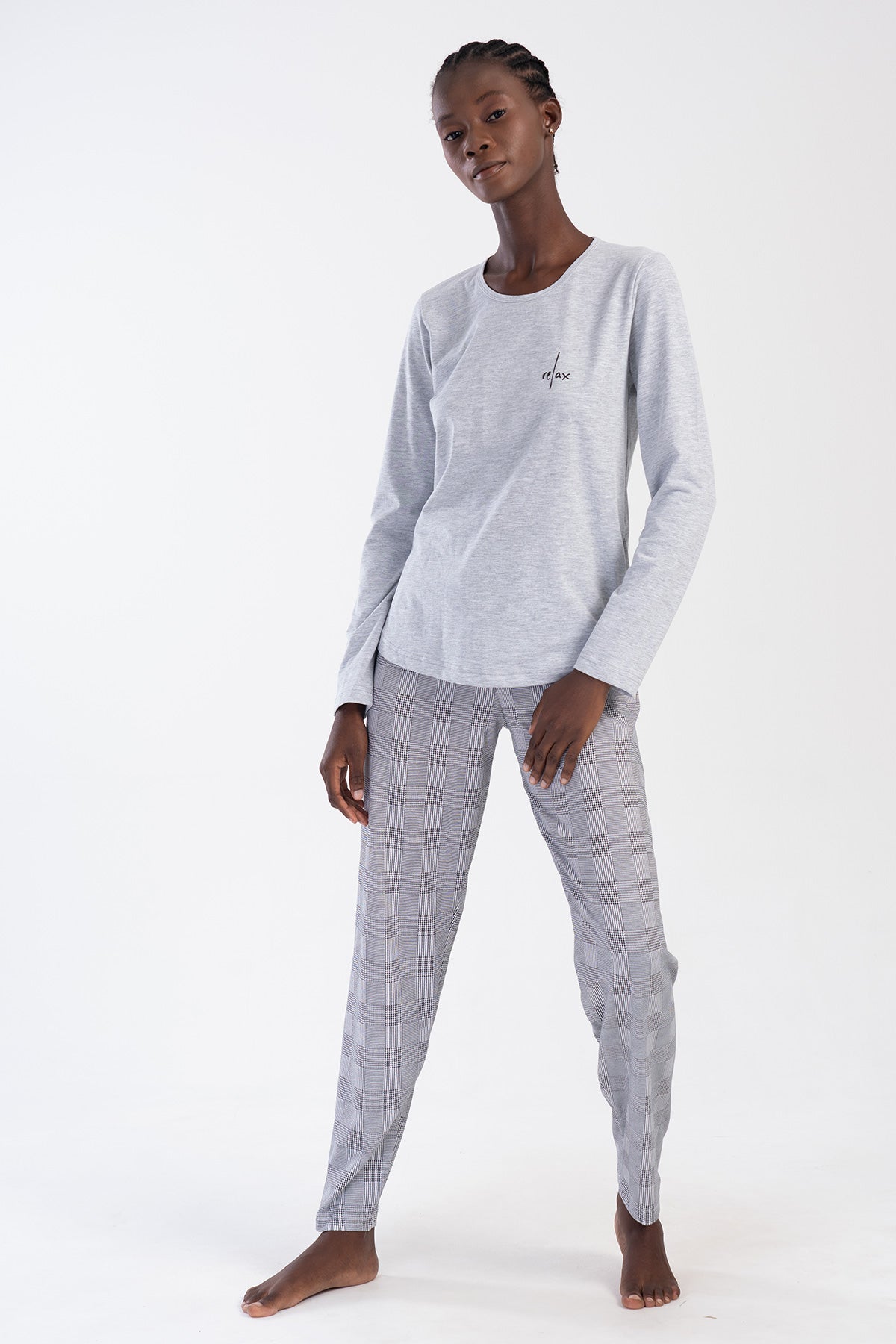 Woman Supreme Gray Miman Pyjama Set
