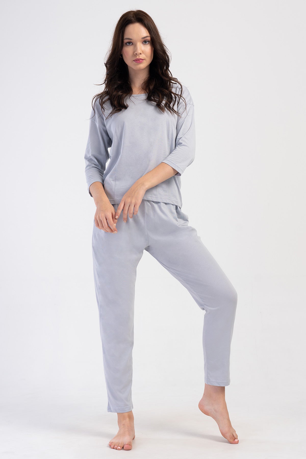 Woman Supreme Basic Low Shoulder Pyjama Set