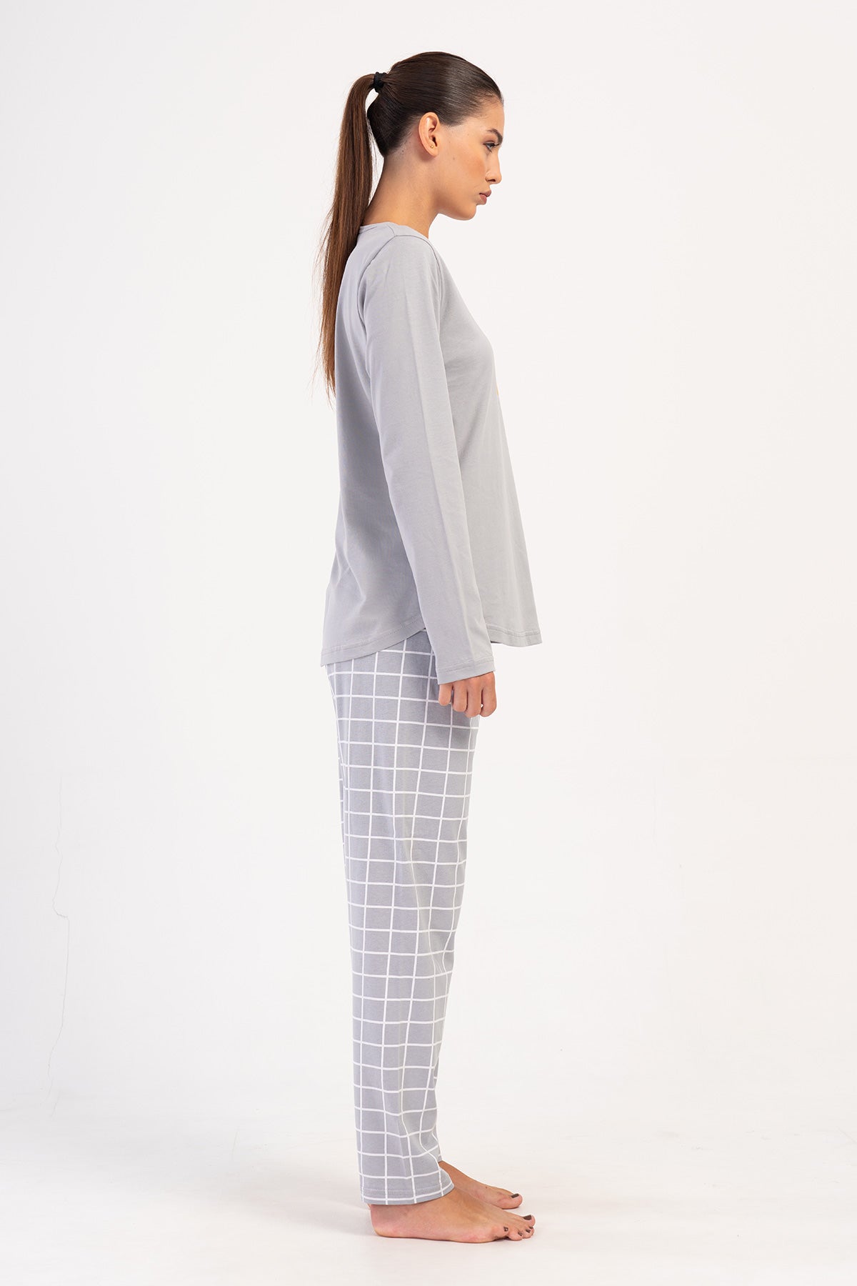Woman Stone Supreme O Neck Pyjama Set