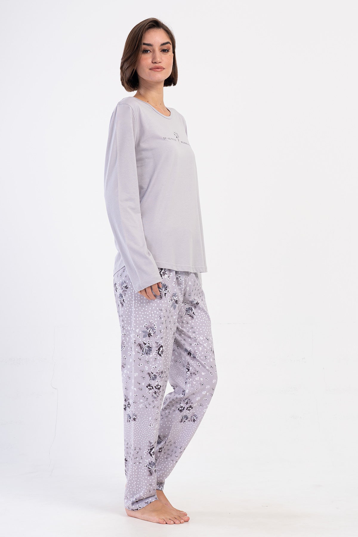 KADIN P.SUPREM BATTAL XXL O YAKA UZUN KOL ETEGI OVAL PIJAMA TAKIM