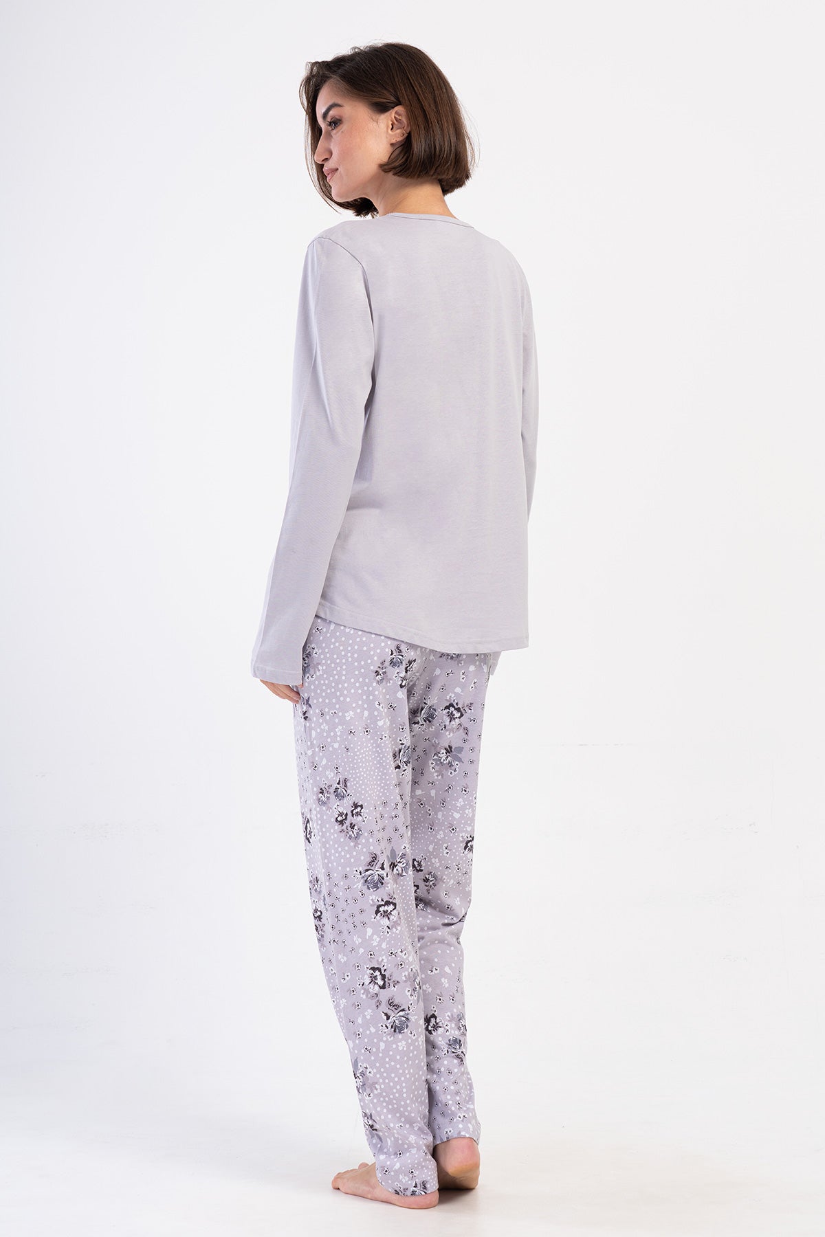 KADIN P.SUPREM BATTAL XXL O YAKA UZUN KOL ETEGI OVAL PIJAMA TAKIM