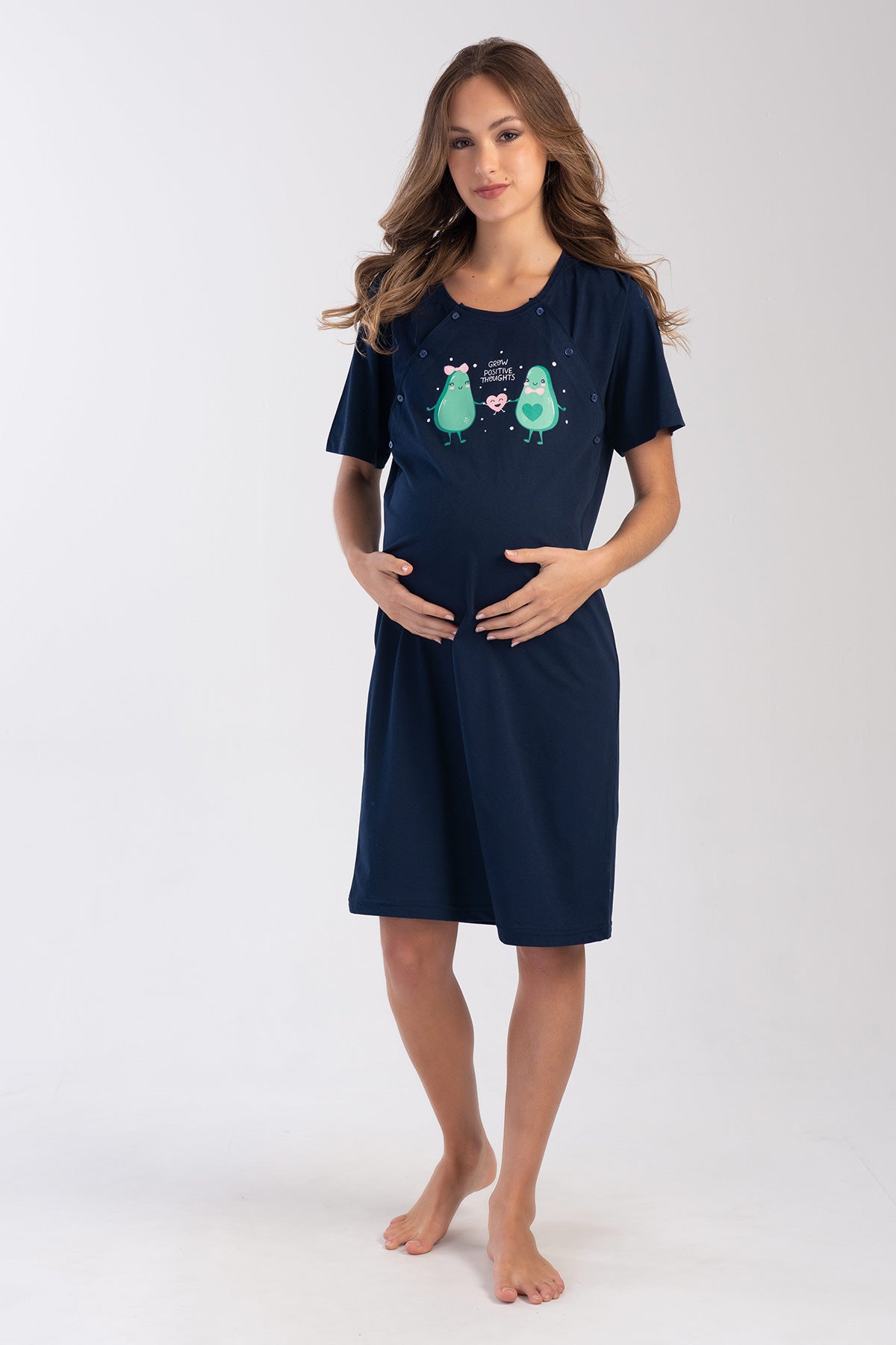 Woman Supreme Bera Buttoned Pregnant Tunic