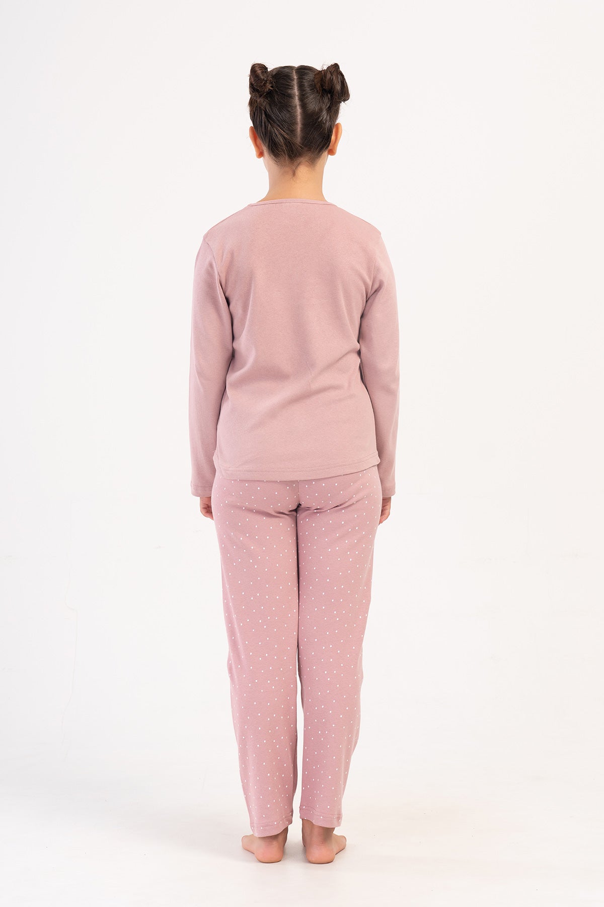 KIZ COCUK INTERLOK O YAKA UZUN KOL ETEGI OVAL PIJAMA TAKIM(7-8/13-14)