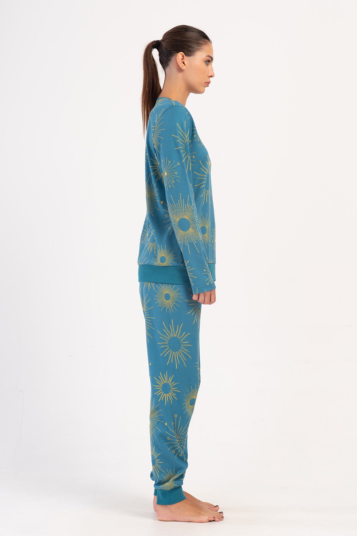 Woman Interlock Pally Long Sleeve Pyjama Set