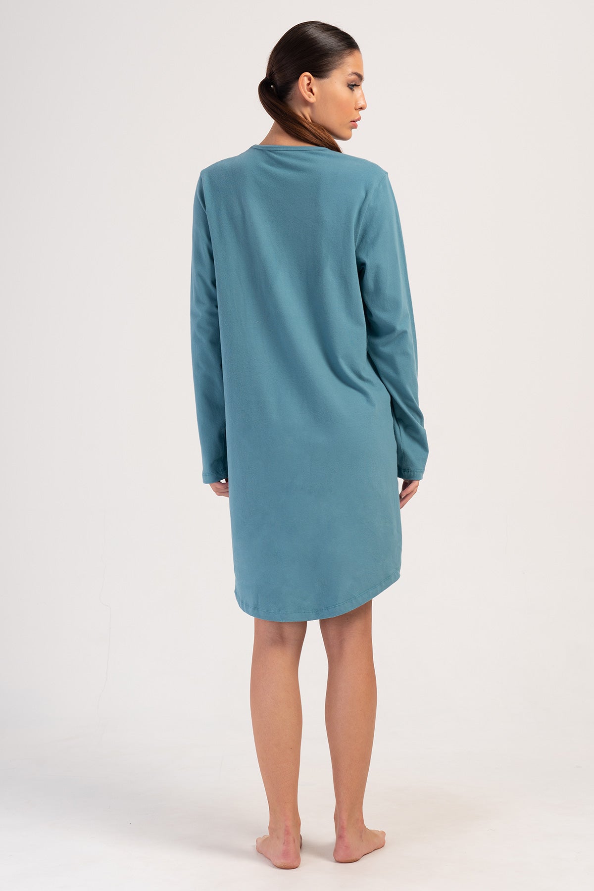 KADIN LYC SUPREM XXL O YAKA UZUN KOL ETEGI OVAL CEPLI TUNIK