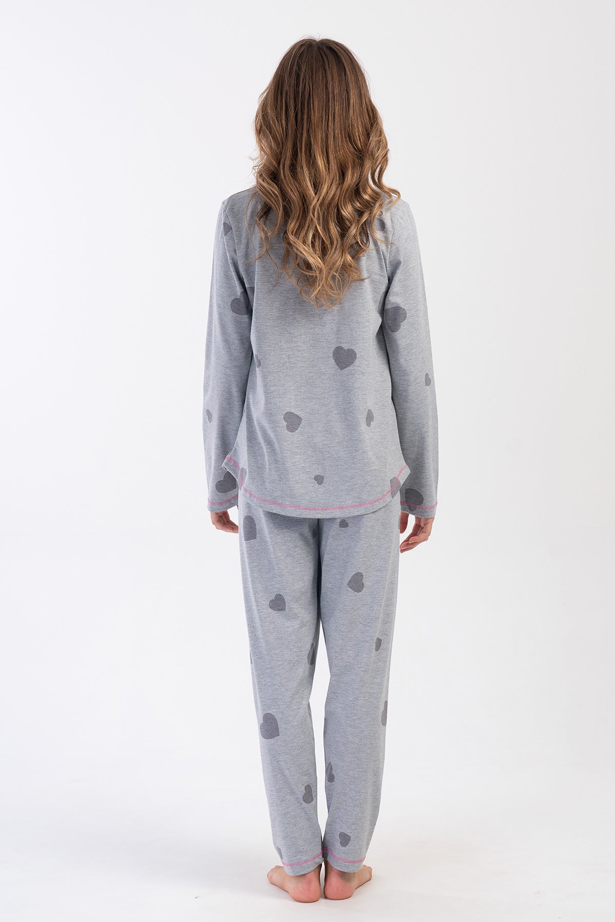 KADIN P.SUPREM XXL O YAKA UZUN KOL ETEGI OVAL PIJAMA TAKIM