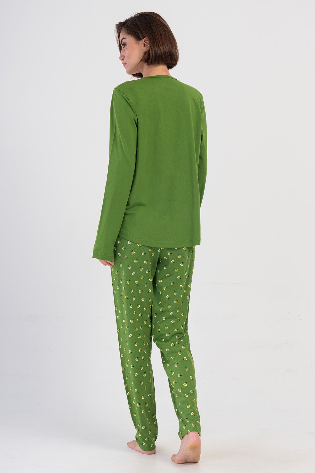 KADIN P.SUPREM XXL O YAKA UZUN KOL ETEGI OVAL PIJAMA TAKIM