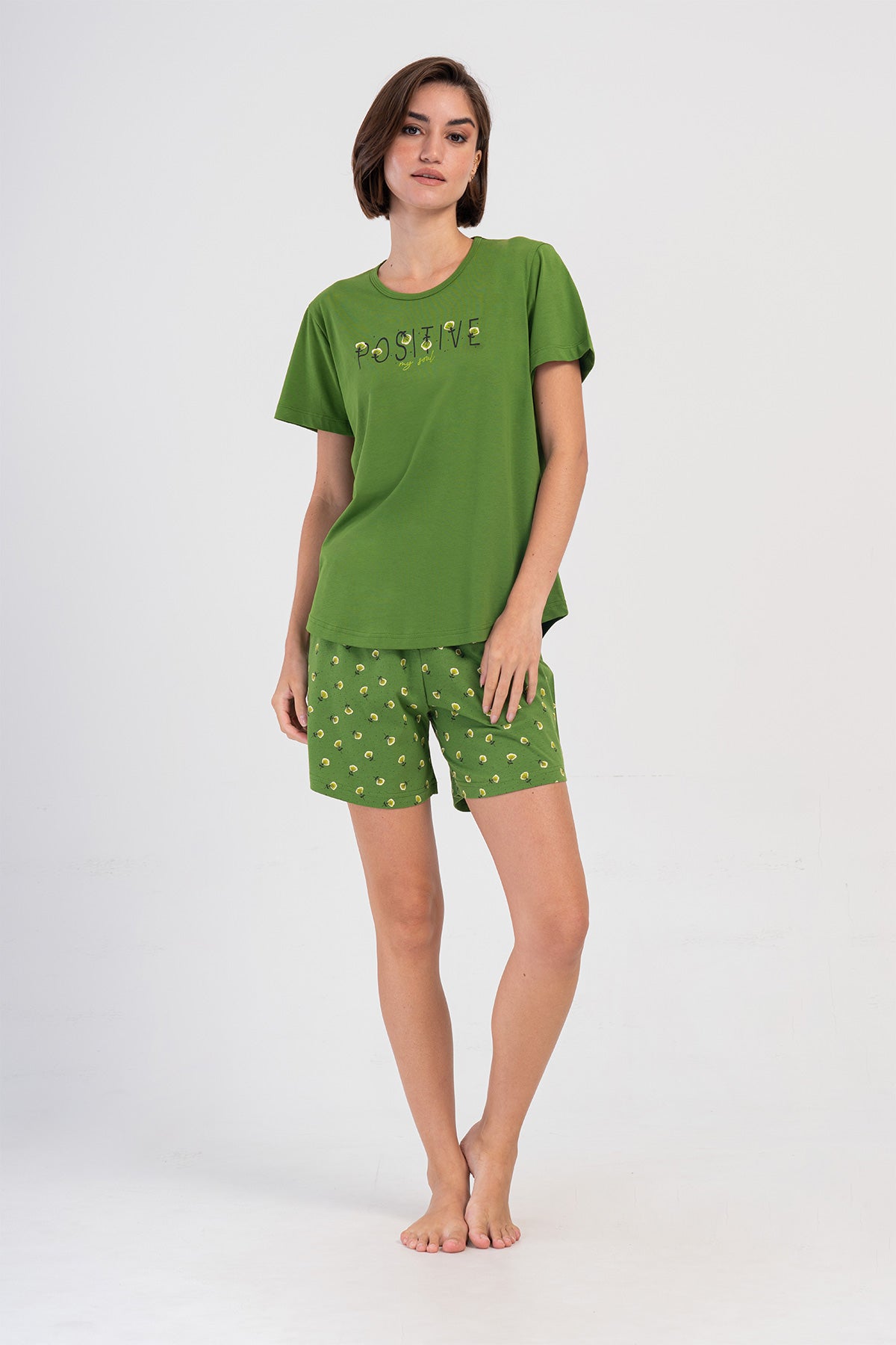 Woman Bright Green Supreme Short Set