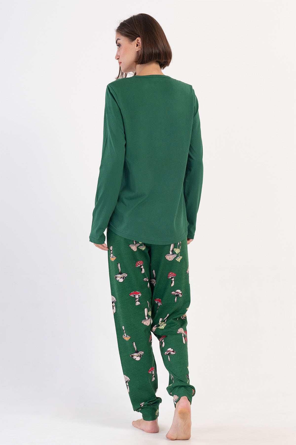 KADIN P.SUPREM O YAKA UZUN KOL ETEGI OVAL MANSETLI PIJAMA TAKIM