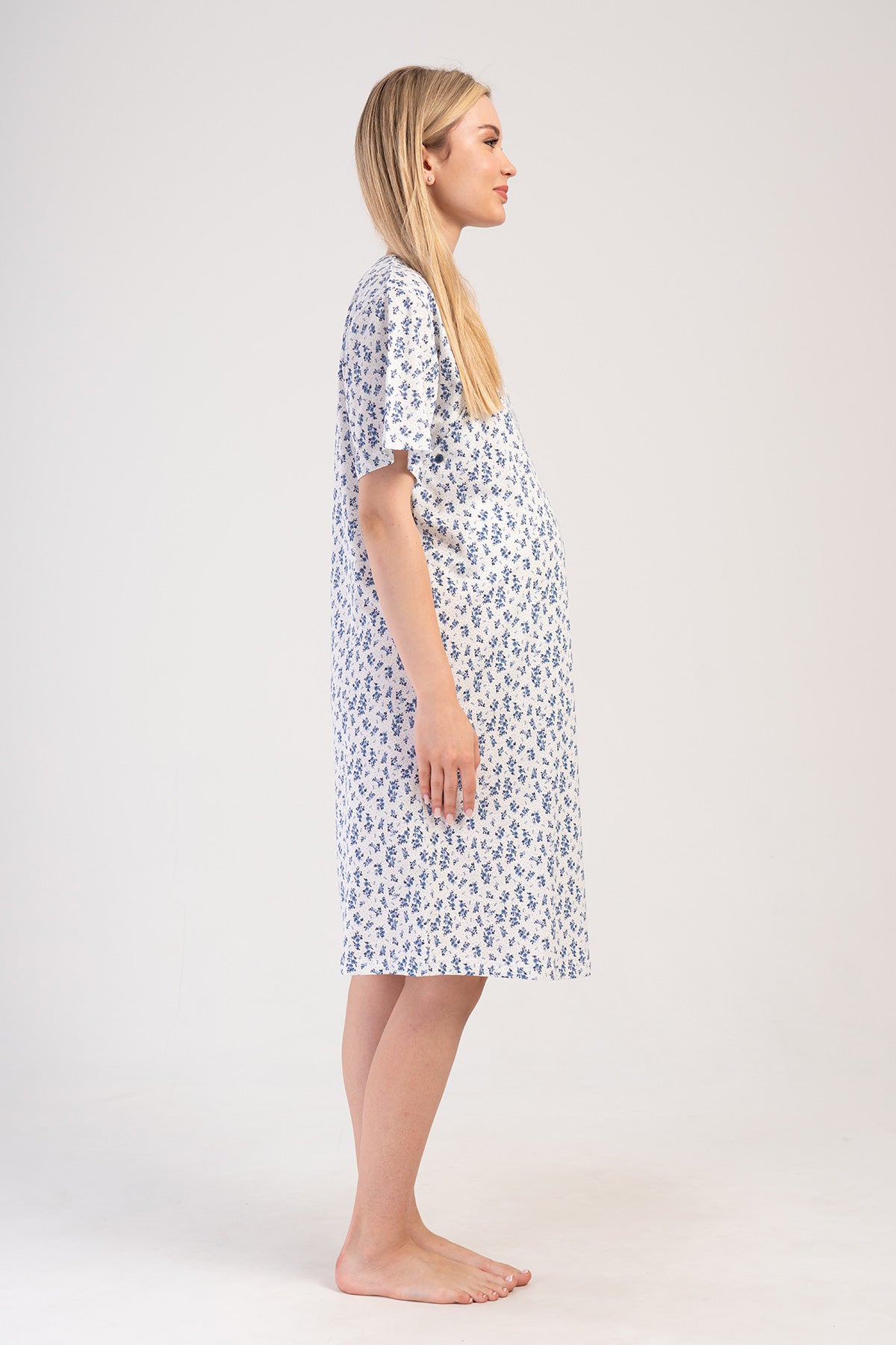 Woman Ane Supreme Buttoned Short Sleeve Pregnant Tunic