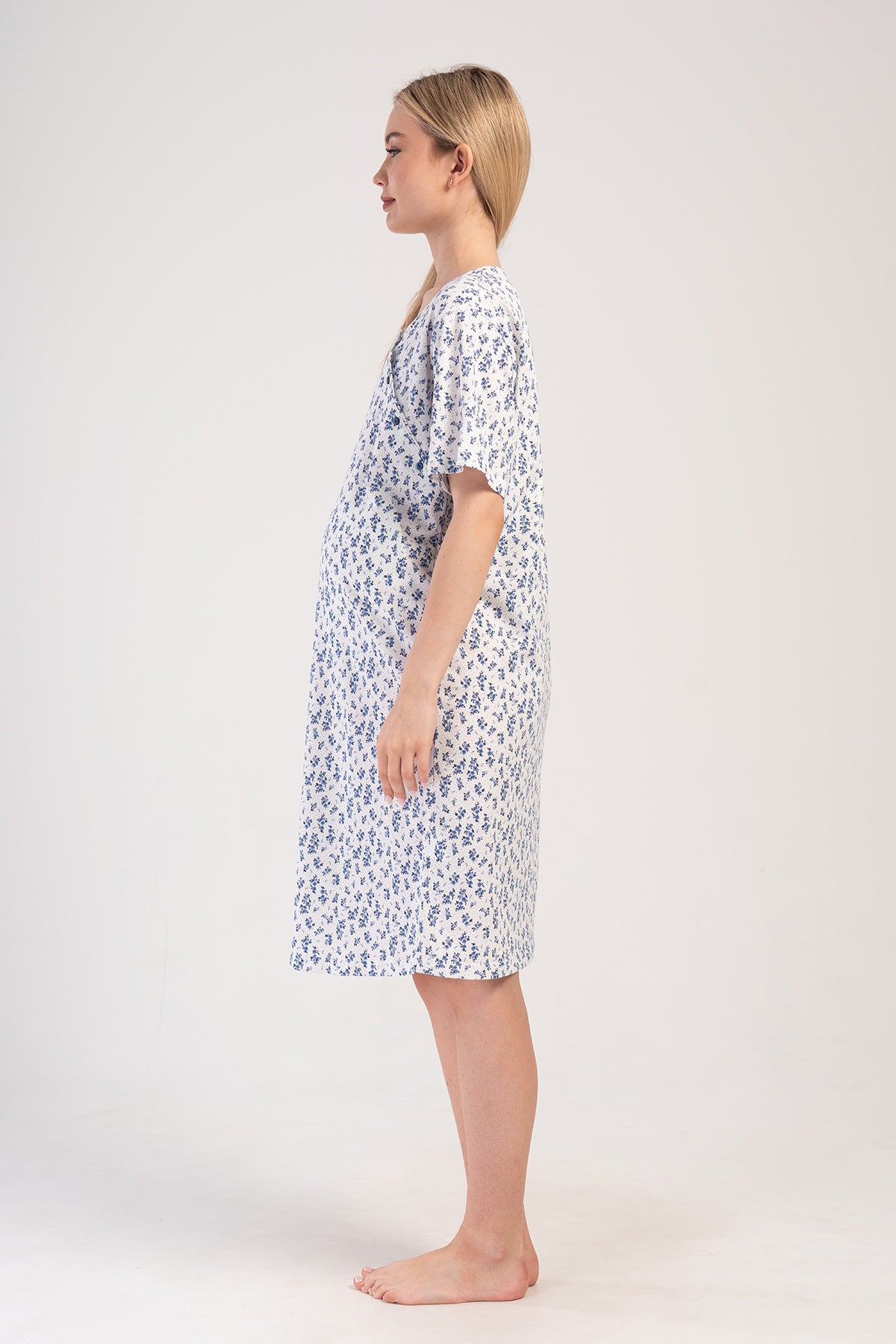 Woman Ane Supreme Buttoned Short Sleeve Pregnant Tunic