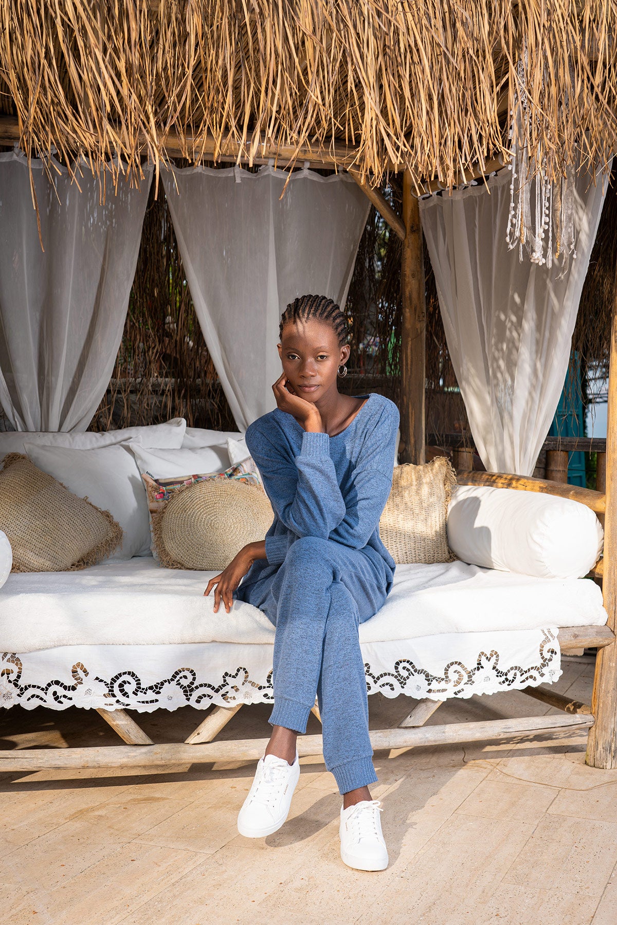 Woman Full Lucra Low Shoulder Pant Set
