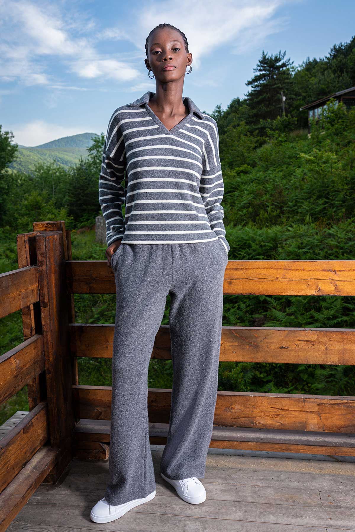 Woman Lycra Willa Line Pant Set