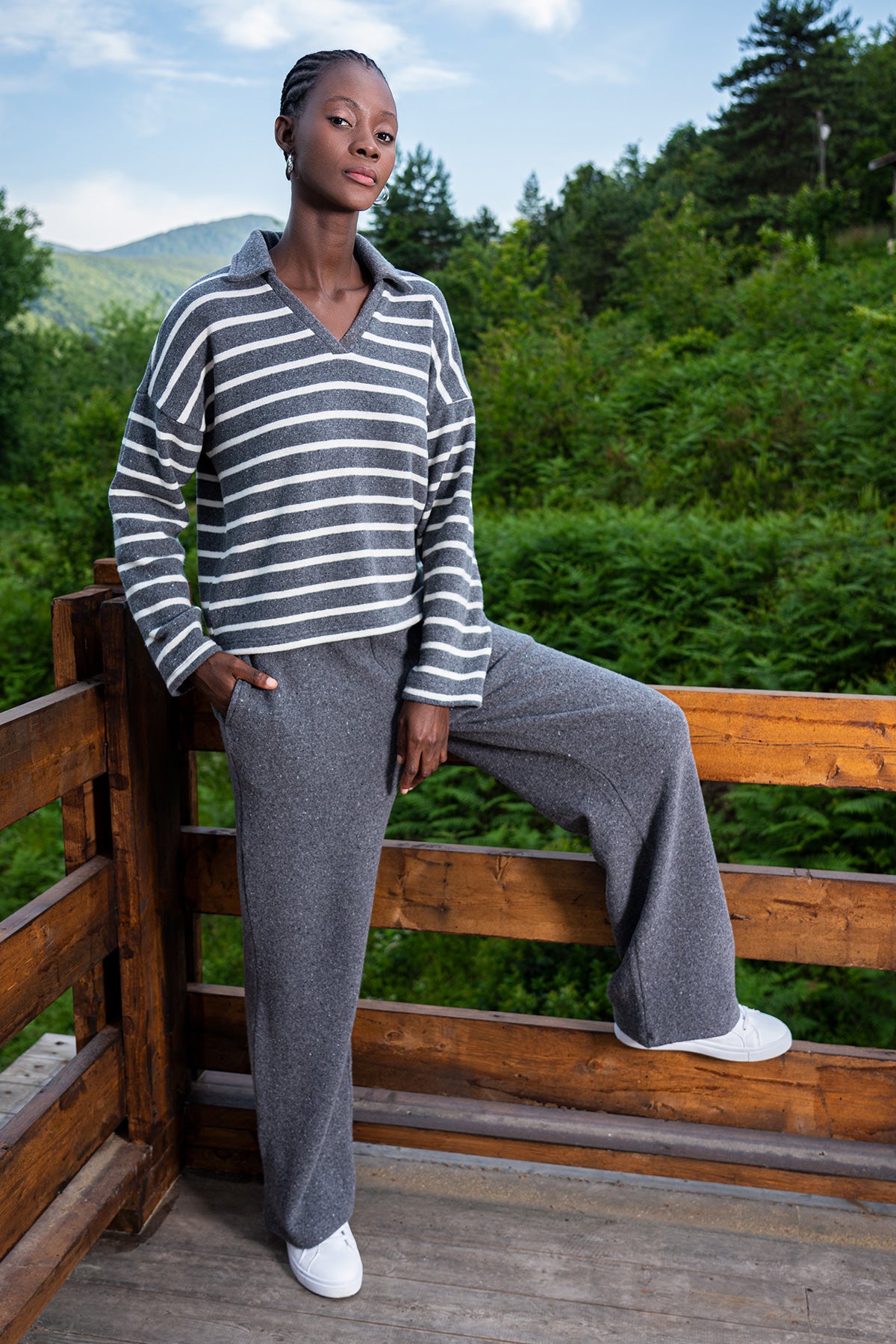 Woman Lycra Willa Line Pant Set