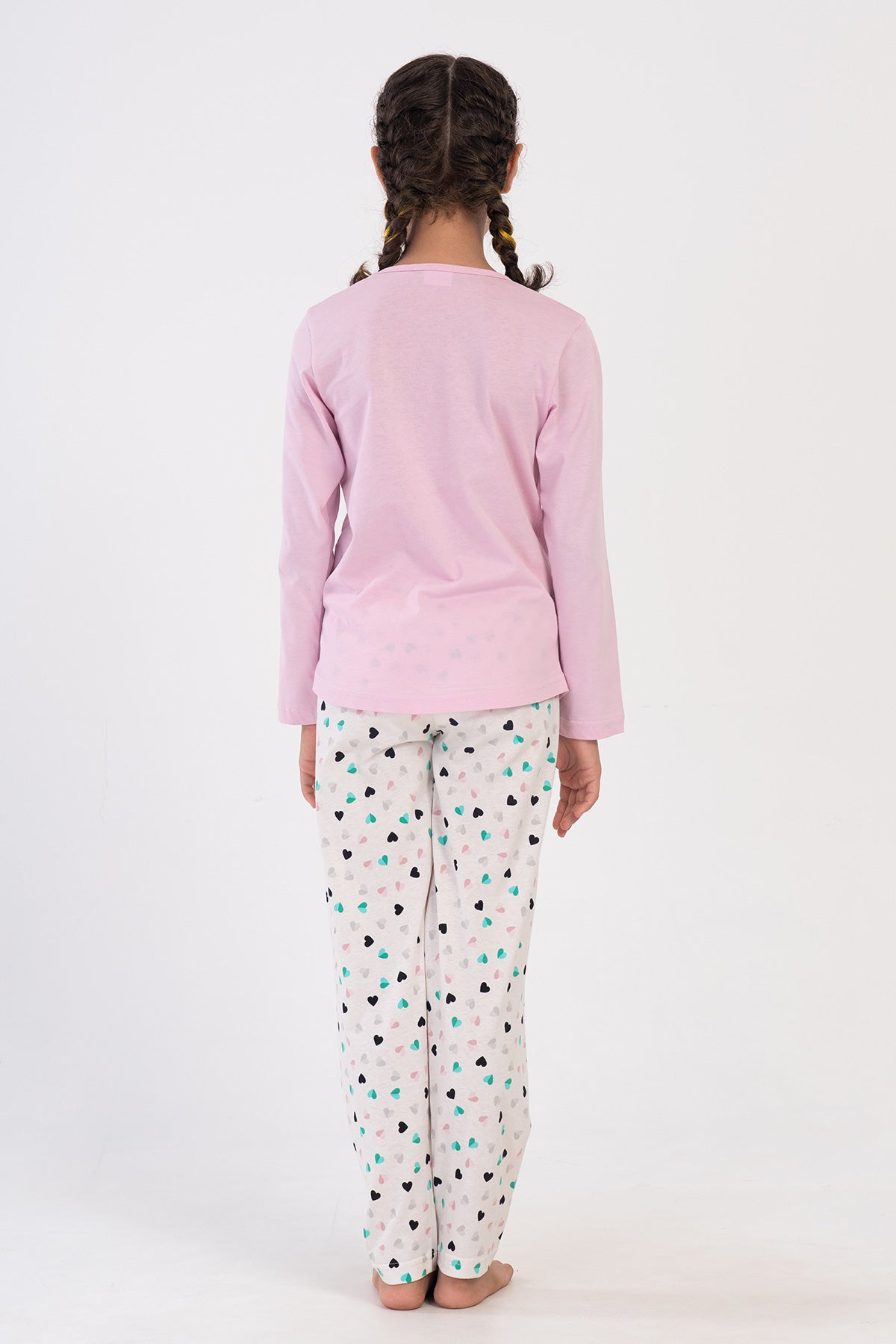 KIZ COCUK P.SUPREM O YAKA UZUN KOL ETEGI OVAL PIJAMA TAKIM(9-10/15-16)