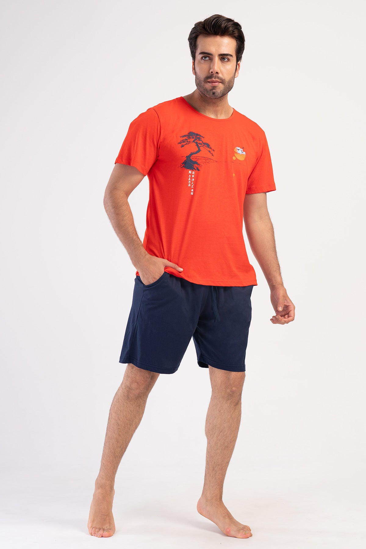 Man Supreme Refty O Neck Short Sleeve Short Set