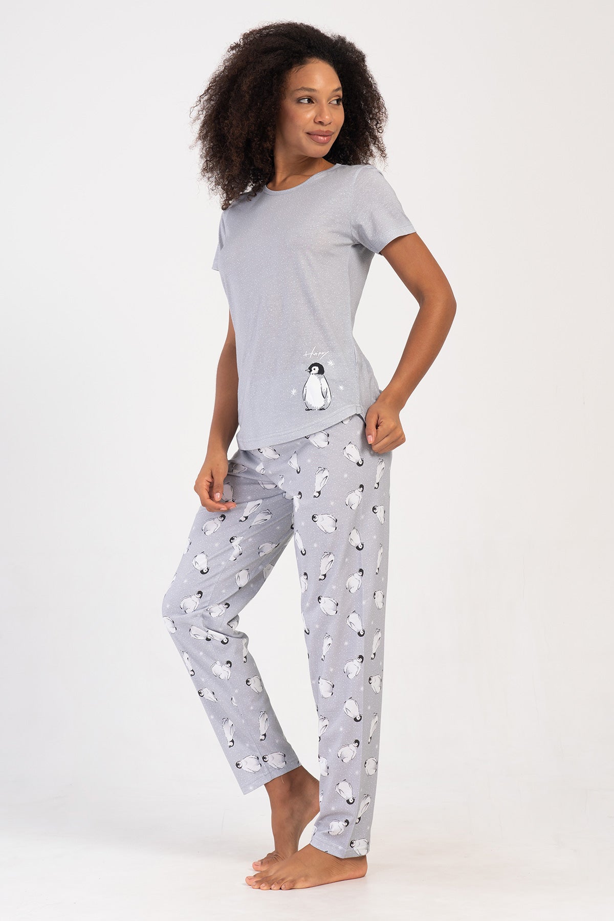 KADIN P.SUPREM O YAKA KISA KOL ETEGI OVAL PIJAMA TAKIM