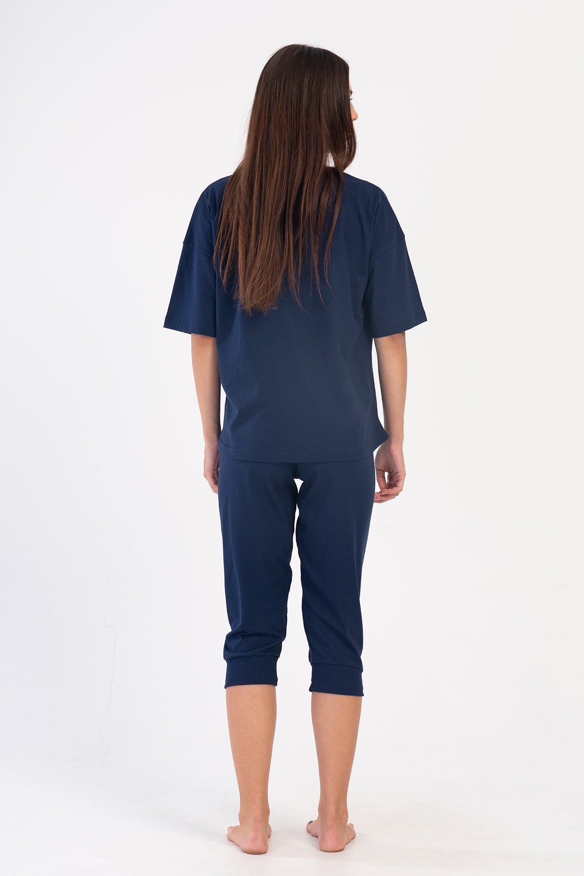 KADIN P.SUPREM XXL O YAKA DUSUK OMUZLU KISA KOL ETEGI OVAL MANSETLI KAPRI TAKIM