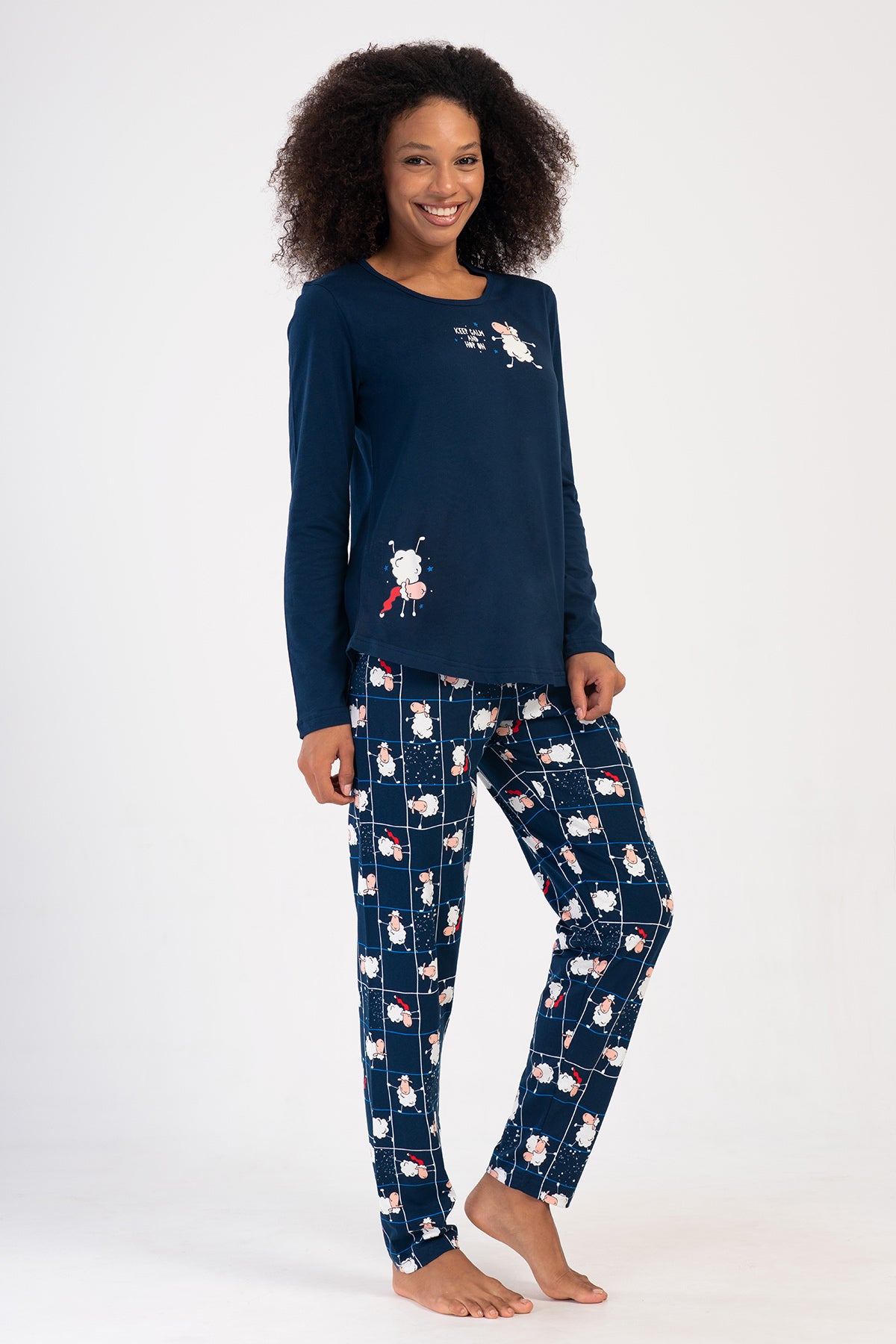 KADIN P.SUPREM O YAKA UZUN KOL ETEGI OVAL PIJAMA TAKIM