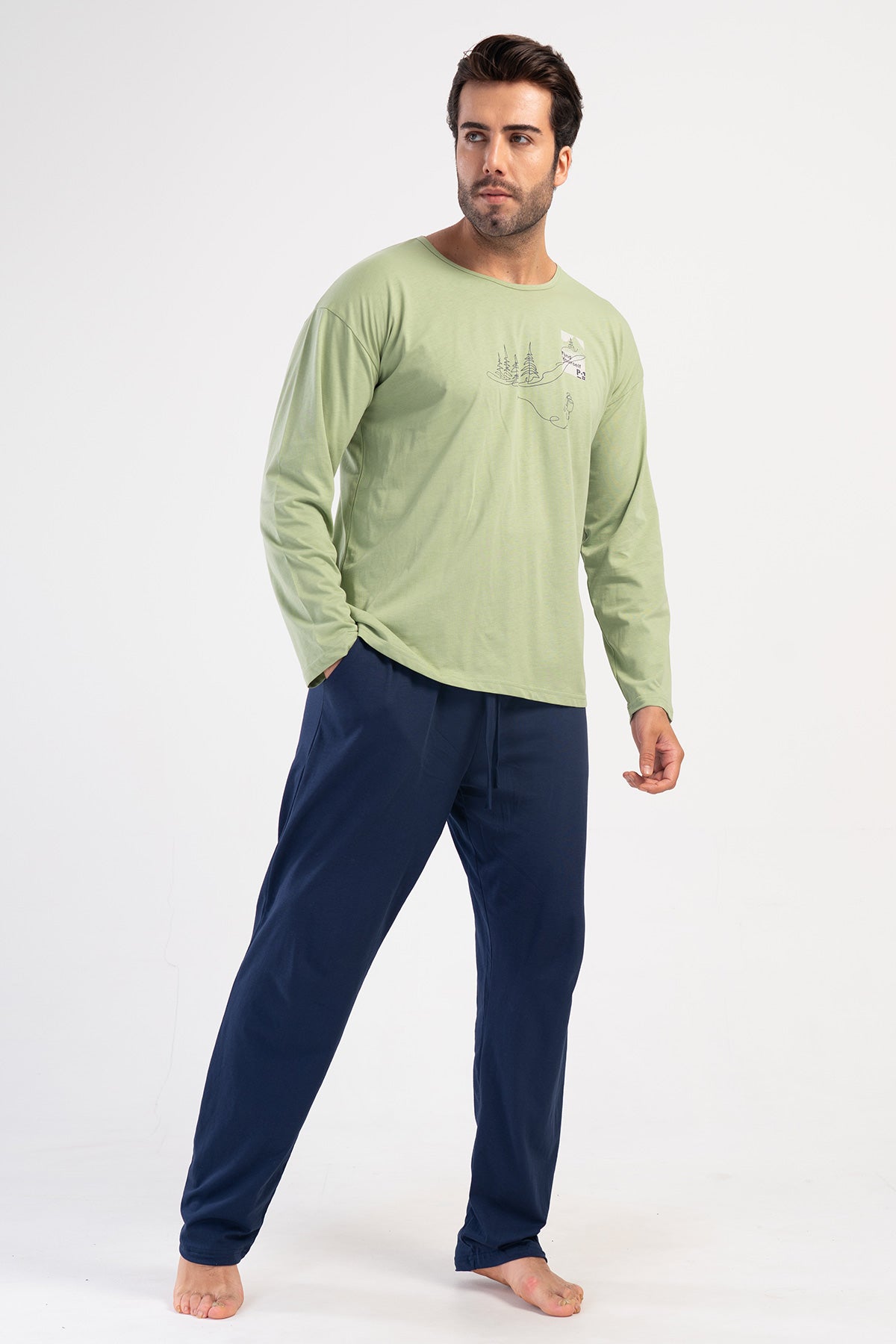Man Supreme Big Size Tally Pyjama Set