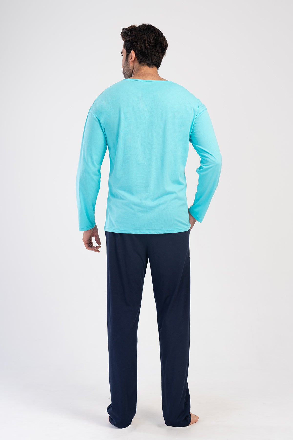 CEPLI ERKEK P.SUPREM O YAKA UZUN KOL PIJAMA TAKIM