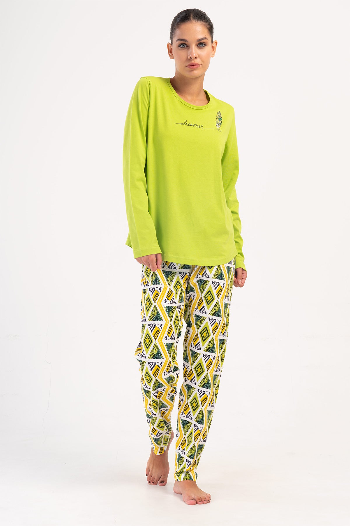 Woman Neon Supreme Big Size Pyjama Set