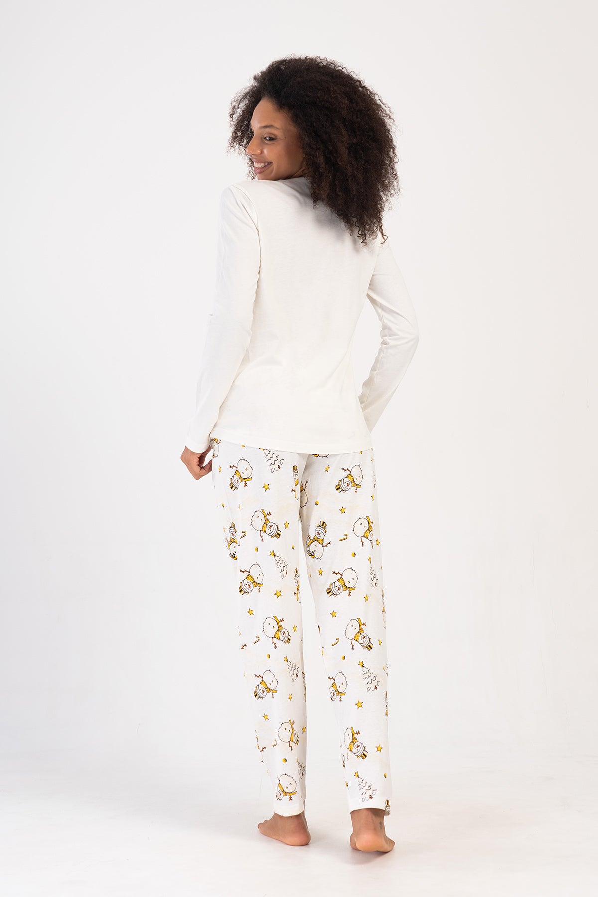 KADIN P.SUPREM O YAKA UZUN KOL ETEGI OVAL PIJAMA TAKIM
