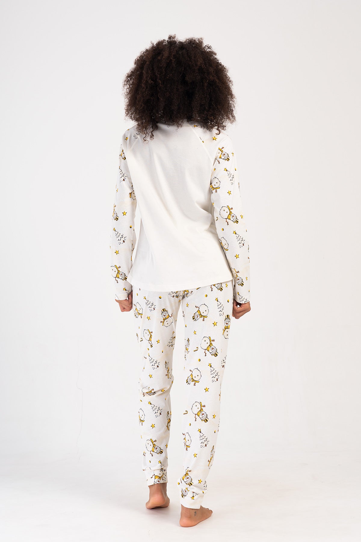 KADIN P.SUPREM XXL O YAKA REGLAN UZUN KOL ETEGI OVAL MANSETLI PIJAMA TAKIM